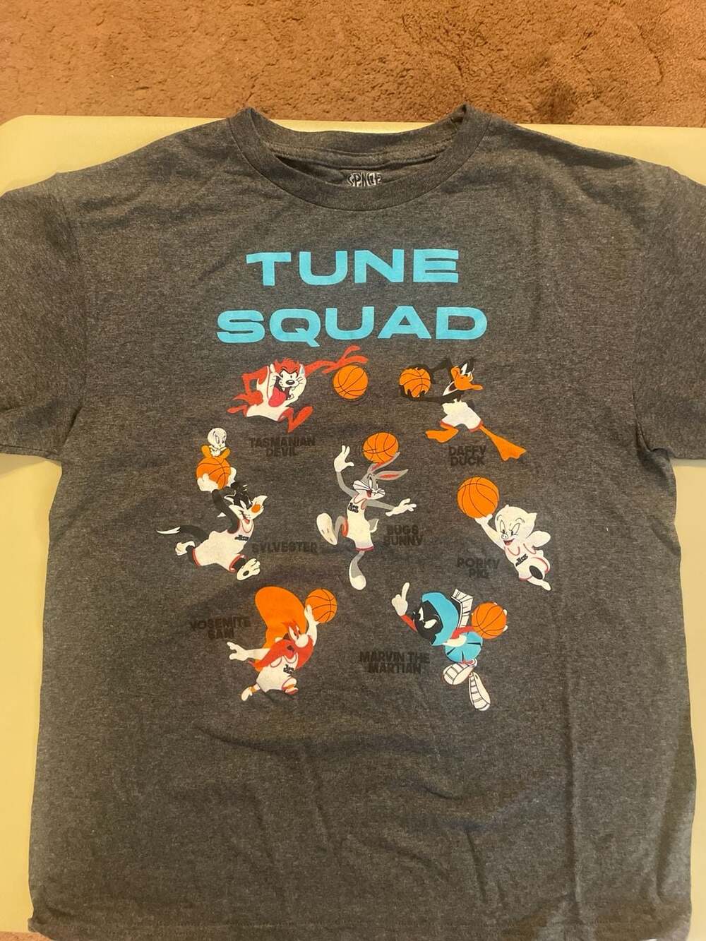 Space Jam Tune Squad Looney Tunes Graphic T-Shirt, Grey